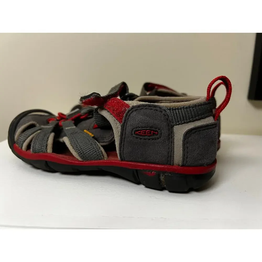 KEEN Kids Newport H2 Waterproof Sport Sandals Gray/Red unisex hiking Size 12